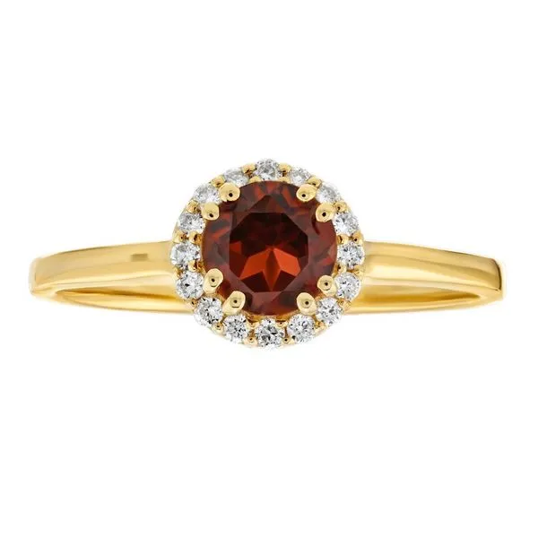 10K Yellow Gold Garnet Birthstone Ring
