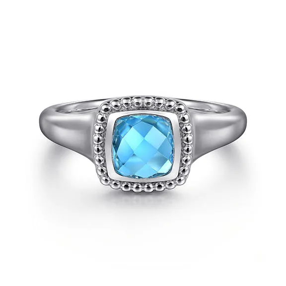 Sterling Silver Swiss Blue Topaz Ring