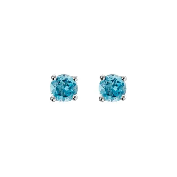 Blue Topaz Stud Earrings