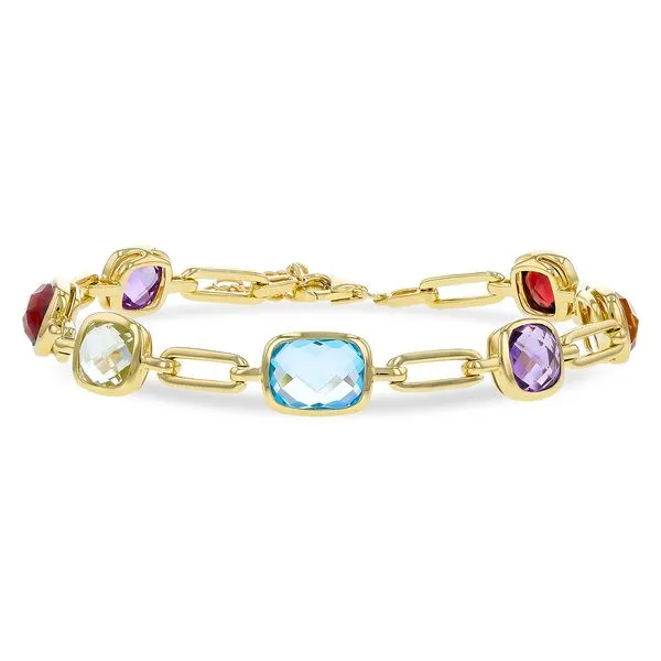 14k Multi Gemstone Bracelet