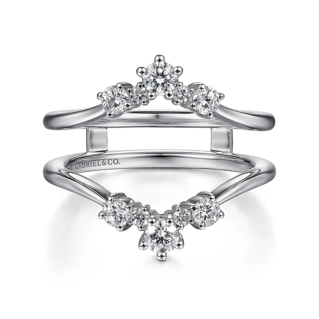Gabriel & Co. 14K White Gold Diamond Ring Enhancer - 0.47 ct