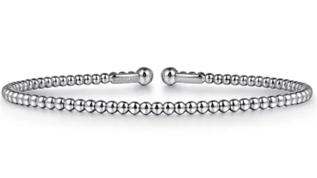 White 14 Karat Bujakan Bracelet Length 6.25 Designer: Gabriel & Co