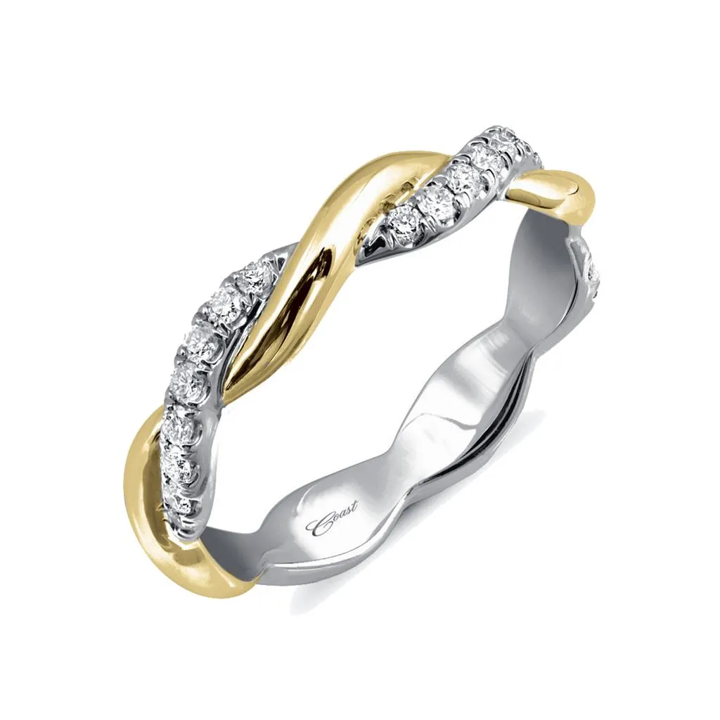 Coast Diamond Two Tone Twisted Diamond Engagement Ring