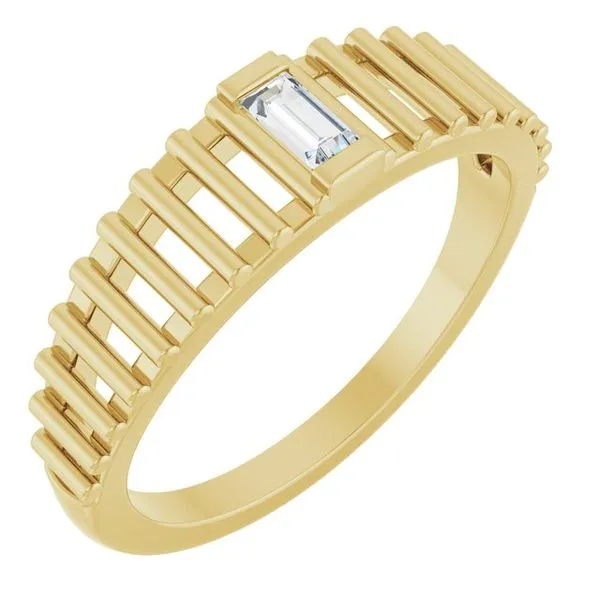 Straight Baguette Solitaire Ring 126198:104:P