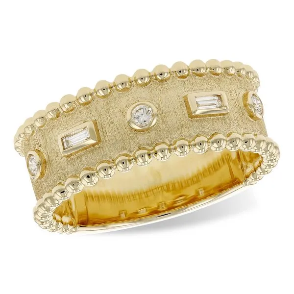 14K Yellow Gold Diamond Fashion Ring