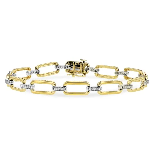 14K Two Tone Diamond Bracelet