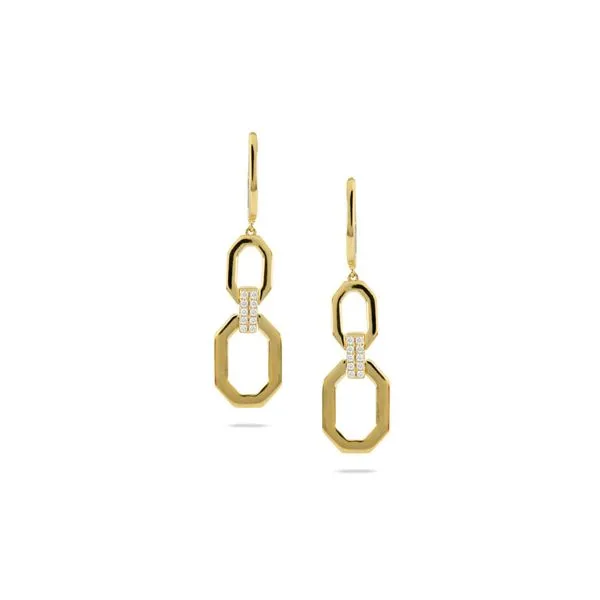 18kt Yellow Gold Diamond Earrings