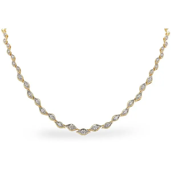Marquise Section Statement Diamond Necklace