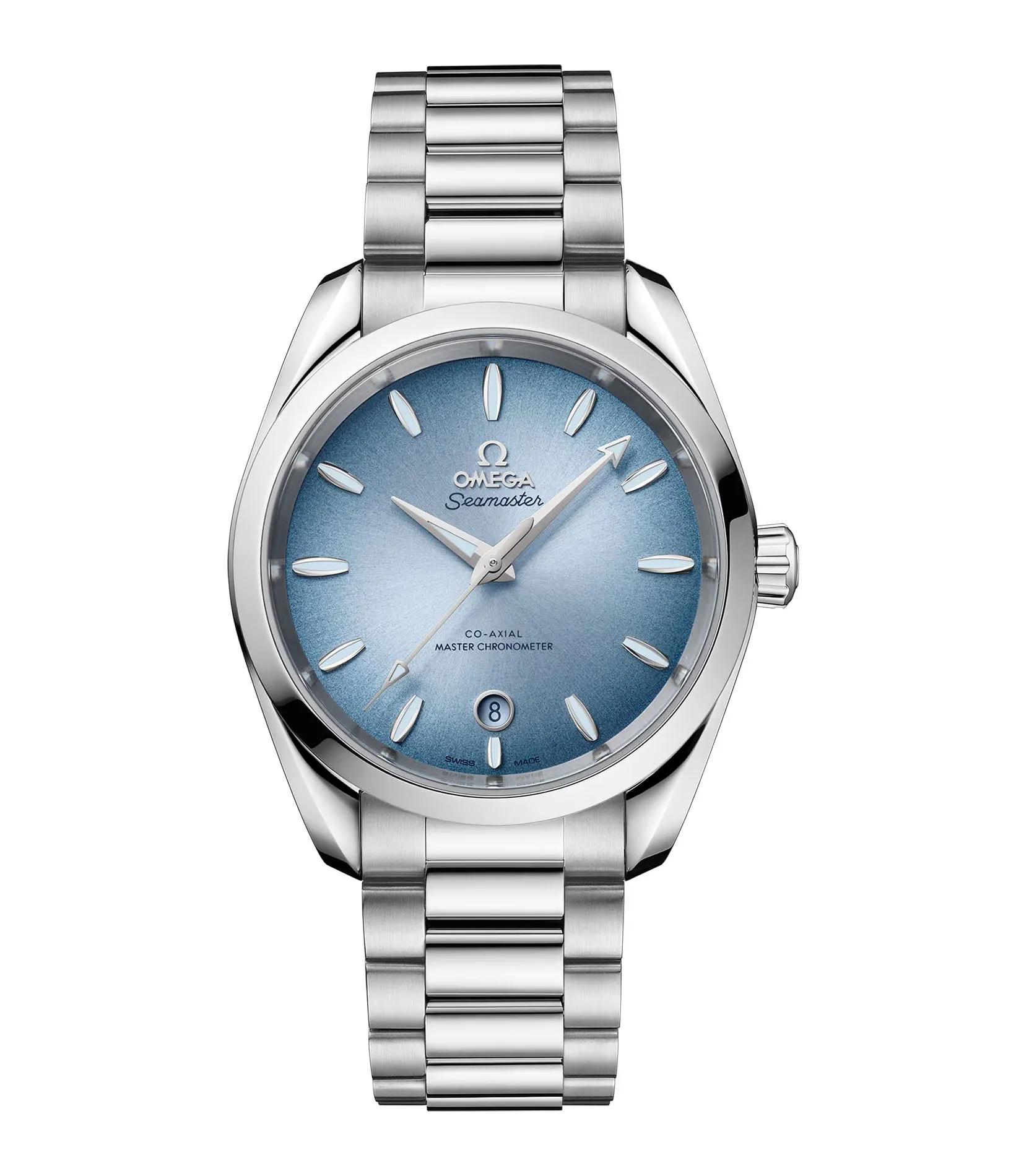 38mm Aqua Terra 150M Steel Summer Blue Dial