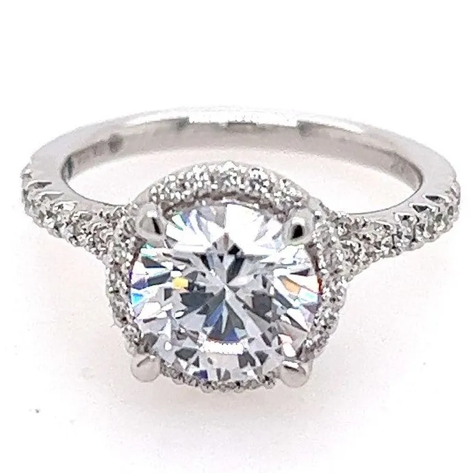 Striking and Strong Diamond Semi-Mount Engagement Ring