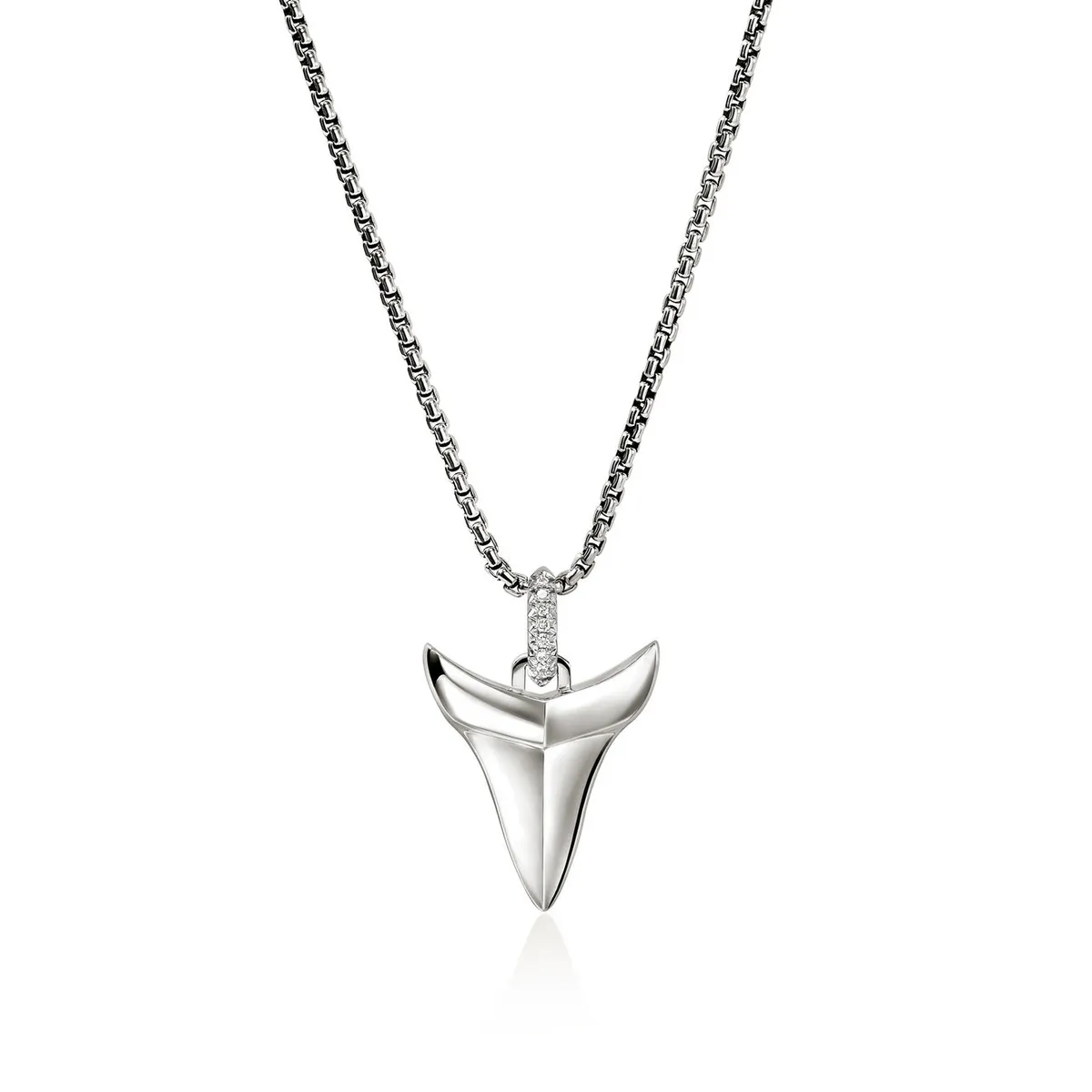 Modern Silver Shark Tooth Talismans Necklace by John Hardy