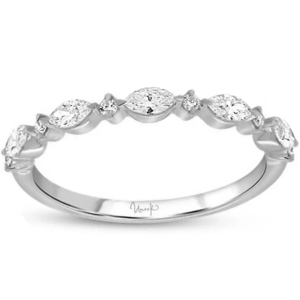 Uneek 14K White Gold Alternating Diamond Band RB040UW
