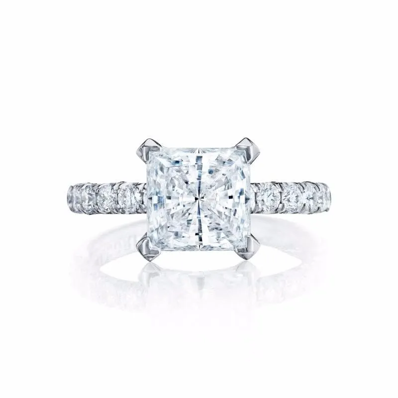 18K White Gold Tacori Petite Crescent Semi-Mount Diamond Engagement Ring (Setting Only)
