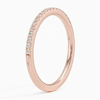 14K Rose Gold 0.35cttw VS2 G Diamond Wedding Band