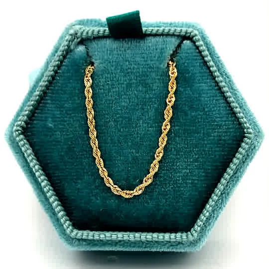 "Regal" 14K Yellow Gold 2mm Rope Chain 20" Estate LOY1124PP