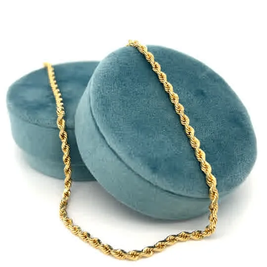 "Orson" 14K Yellow Gold 16.6g 3mm Rope Chain 20" Estate YBWPP224