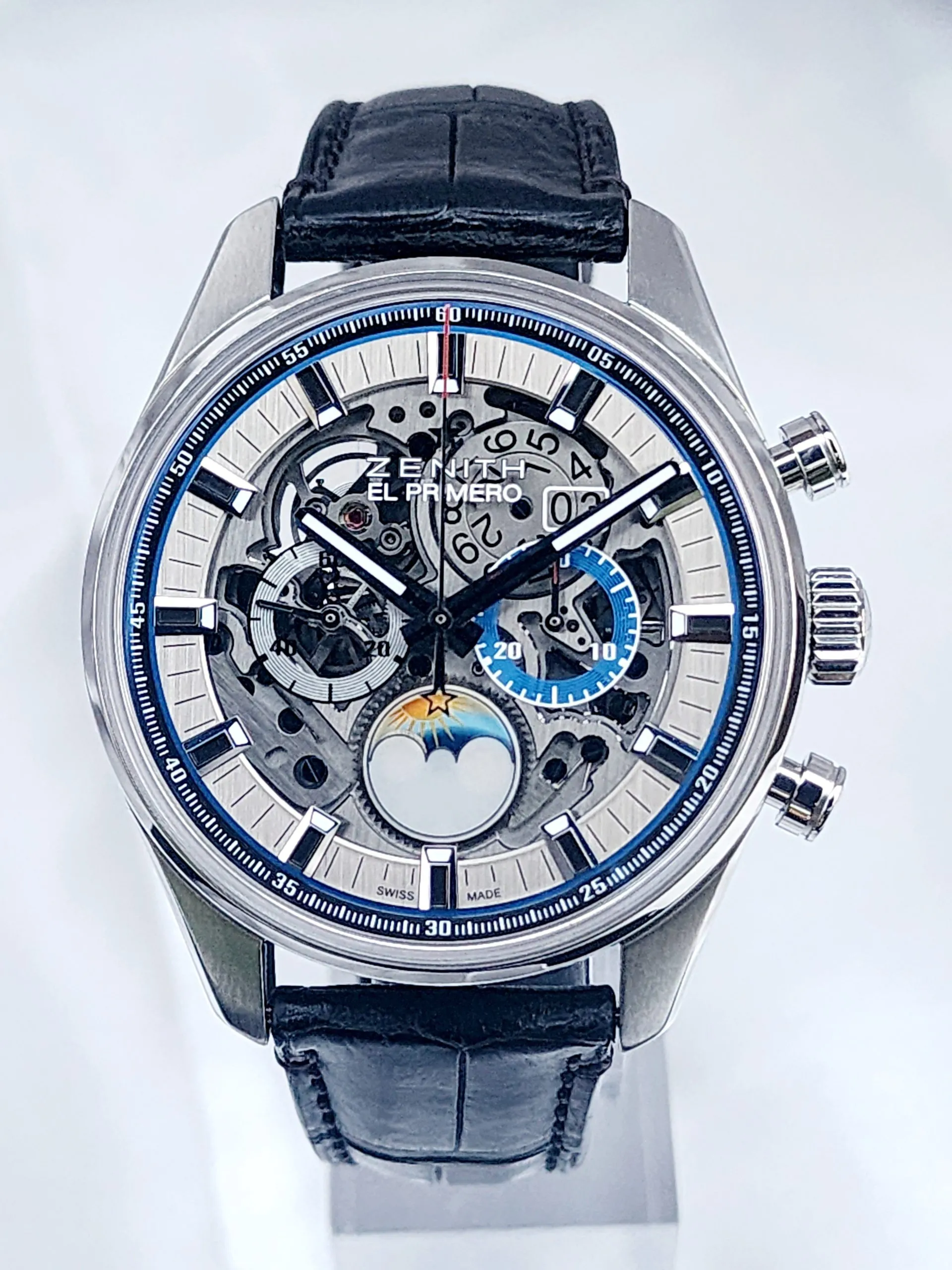 Zenith El Primero Chronomaster Grande Date 03.2530.4047/78.C813 45mm Skeleton Dial Full Set WARRANTY