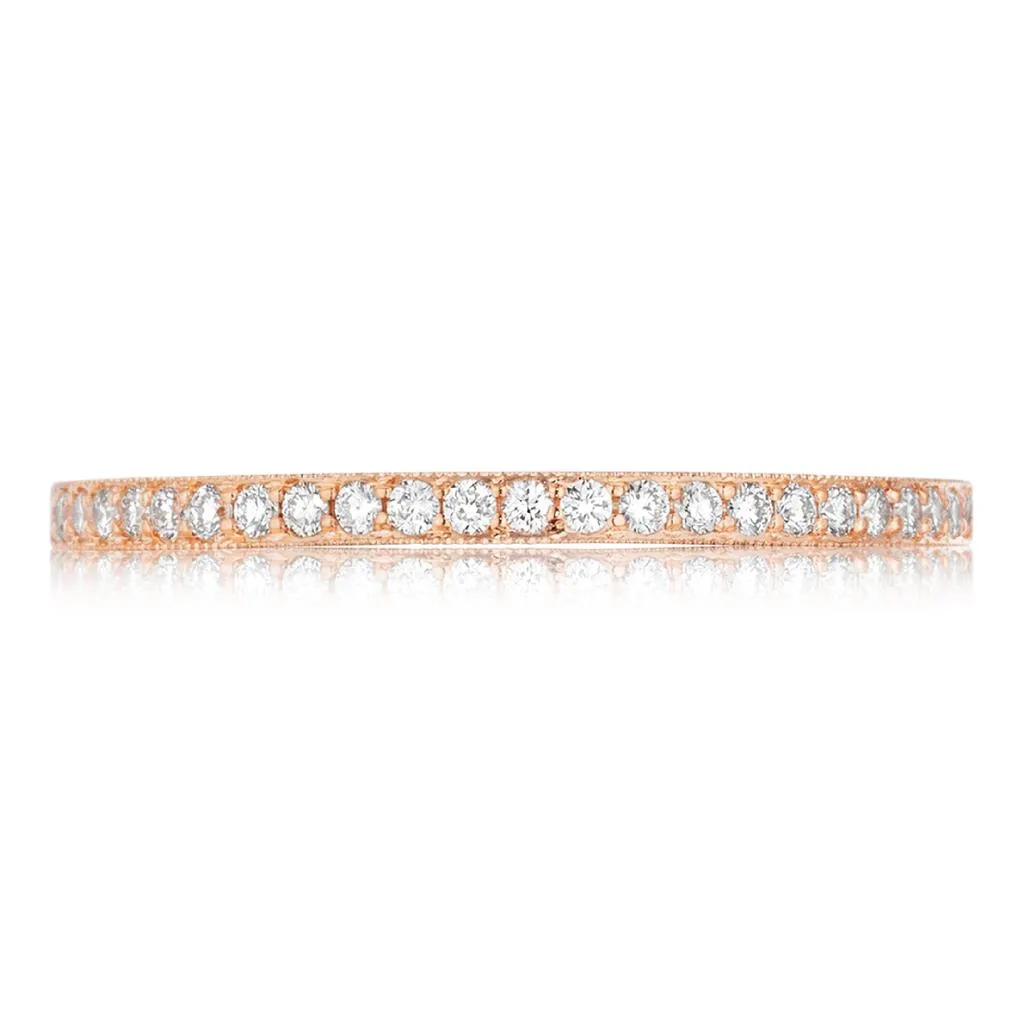 Tacori 18K Rose Gold Sculpted Crescent 1/2 Diamond Band 41-1.5 PK
