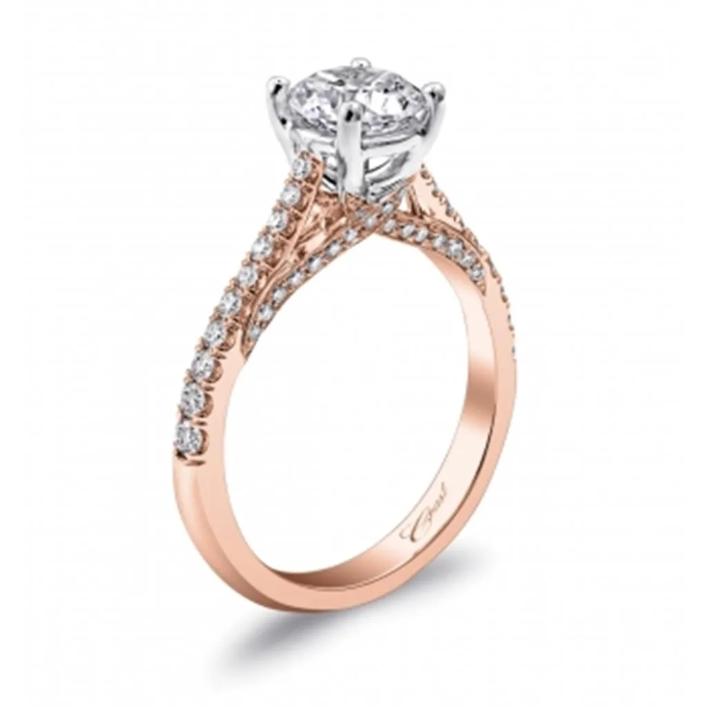 Coast Diamond Milgrain Ribbon Shank Diamond Ring Mounting