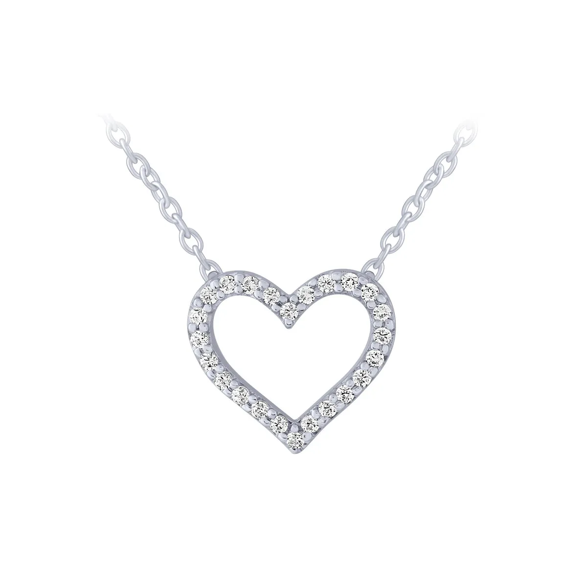 14K 0.07Ct Diamond Heart Pendant