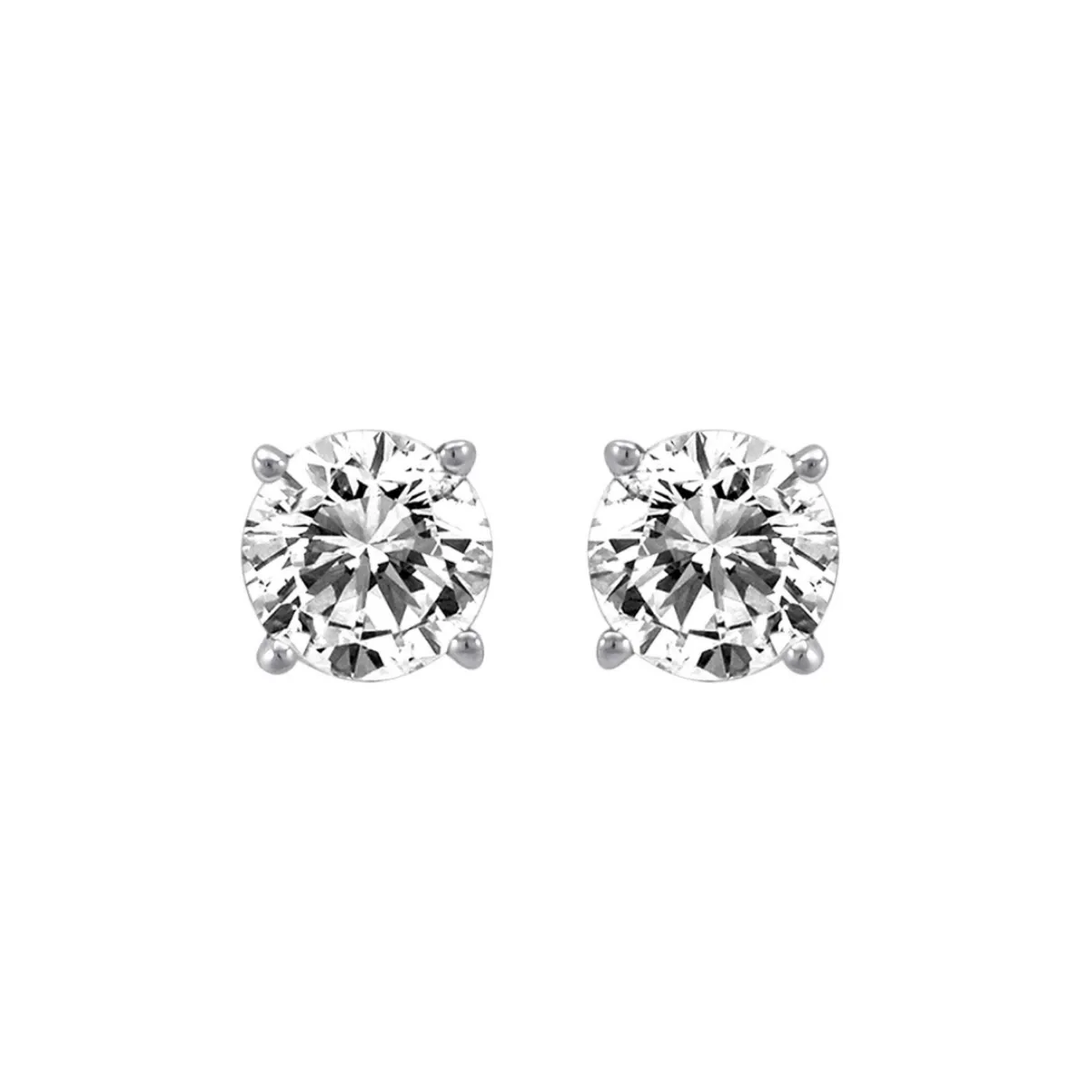 Diamond Solitaire Earrings