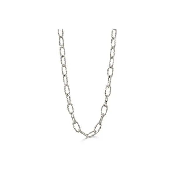 Fancy Textured Oval Link Chain