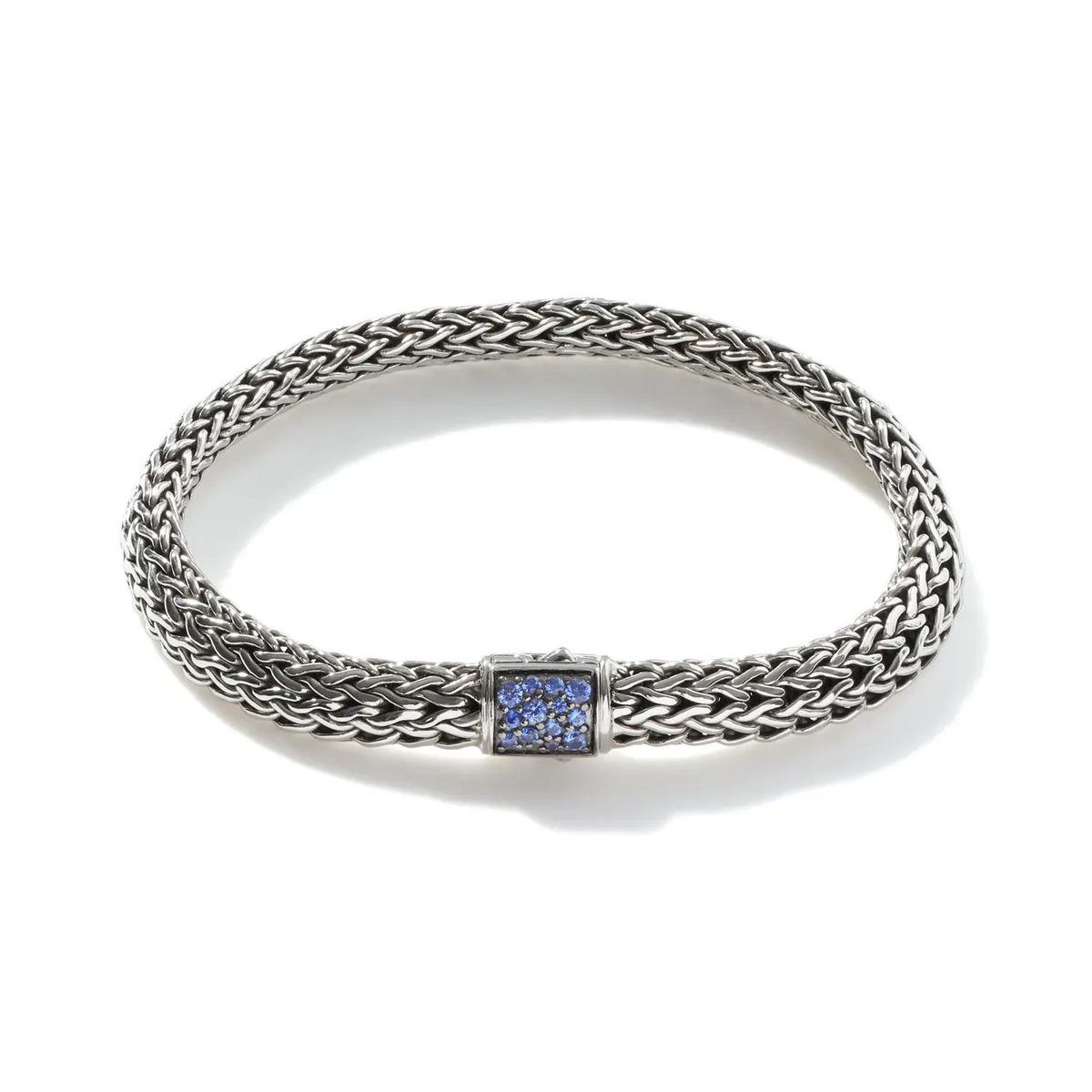 Icon Silver Reversible Birthstone Bracelet in Sapphire by John Hardy