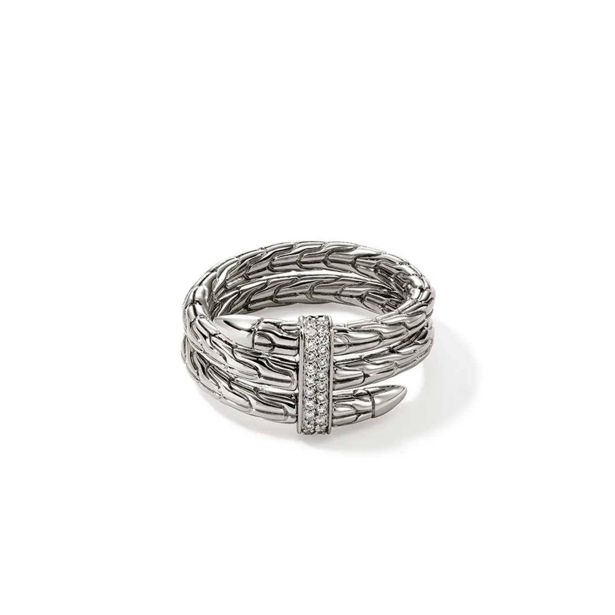 Spear Diamond Pave Double Wrap Ring by John Hardy