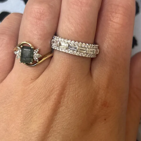 White Gold Lab Grown Diamond Band Ring 192-00124