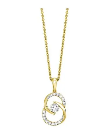 10K Yellow Gold Diamond Pendant