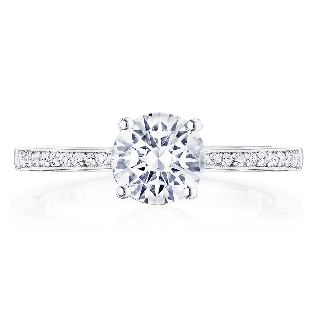 Tacori 14K White Gold Coastal Crescent Engagement Ring P102 RD 5 FW
