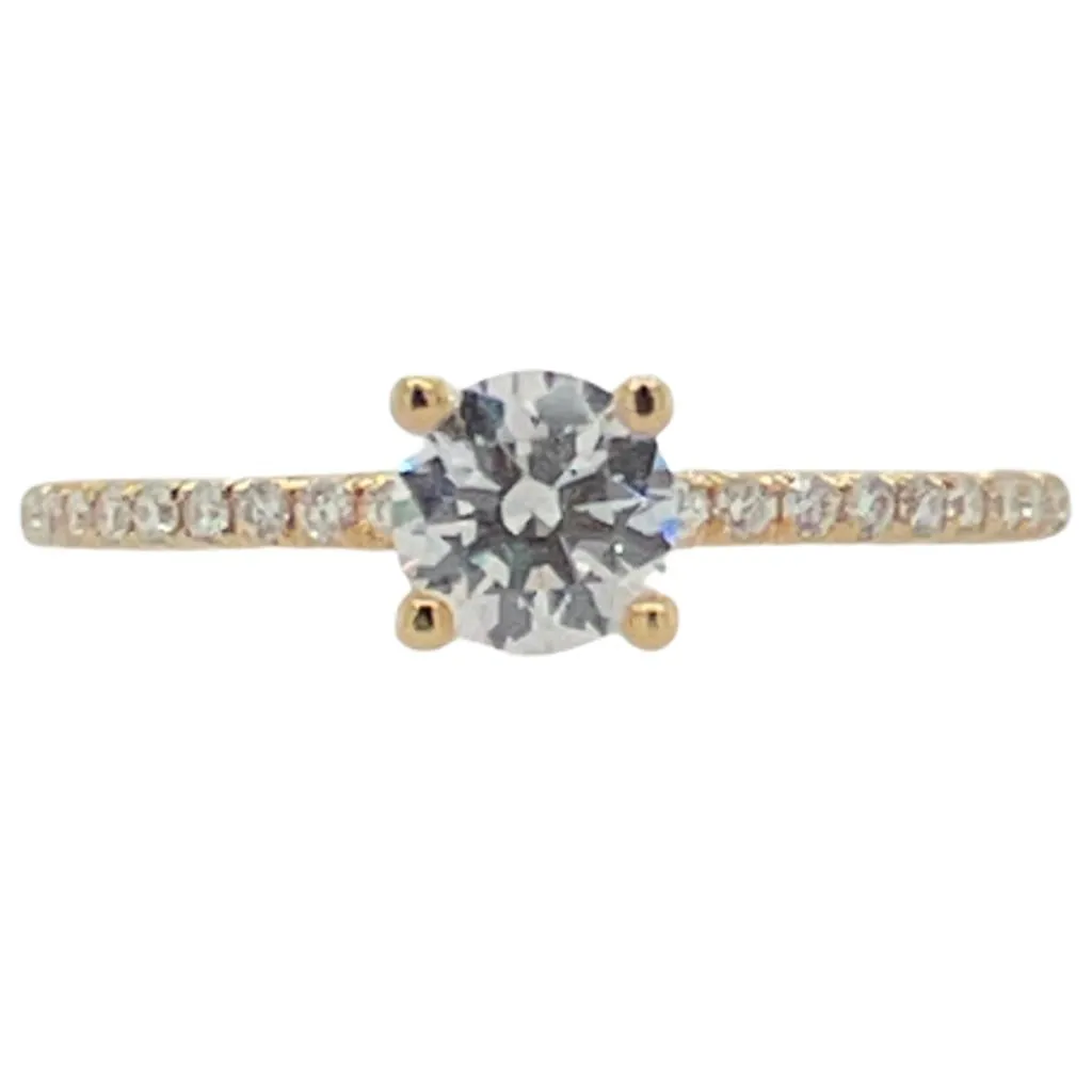 18K Yellow Diamond Engagement Ring AD1681Y50C