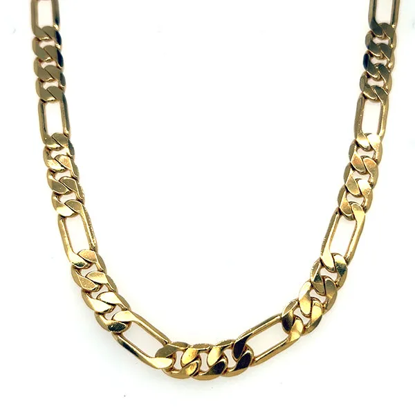 Forever Gold 7mm Figaro Necklace 18" 850-04338