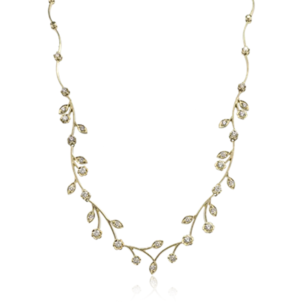 Lady's Yellow 14 Karat Milgrain Magificent Garden Necklace