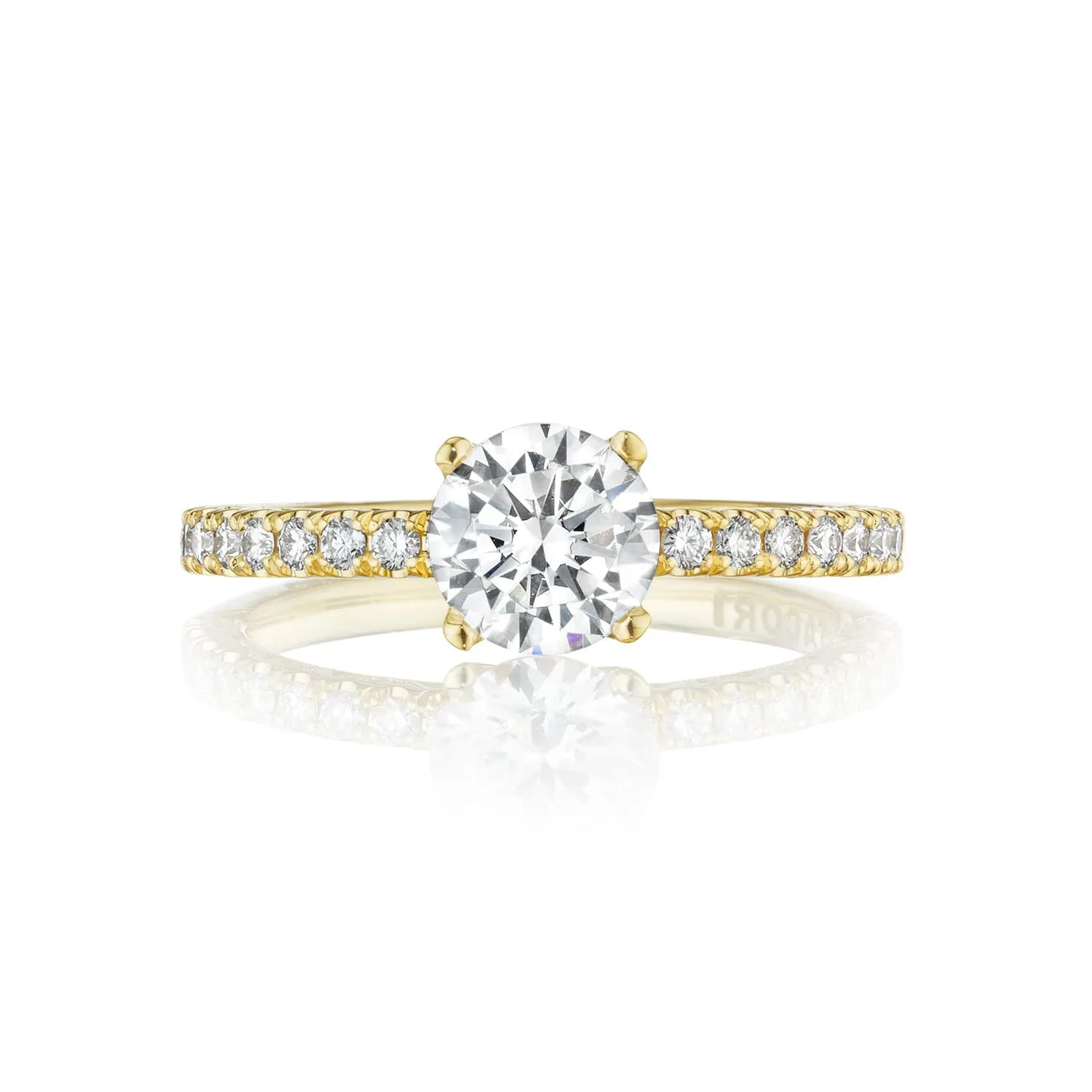 18K Yellow Gold Tacori Petite Crescent Semi-Mount Diamond Engagement Ring (Setting Only) 56465