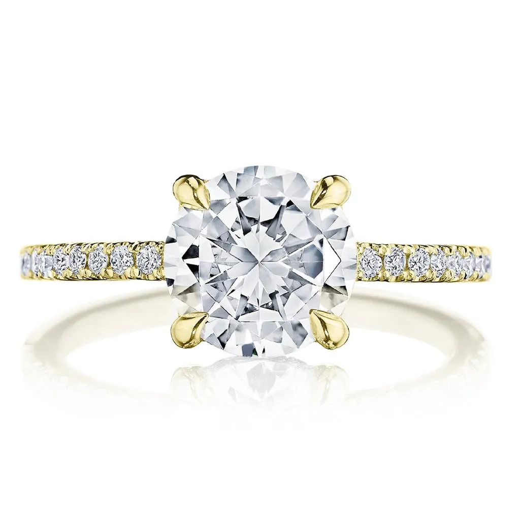 Simply Tacori 18K Yellow Gold Diamond Engagement Ring 2670 1.5 RD 6.5 Y