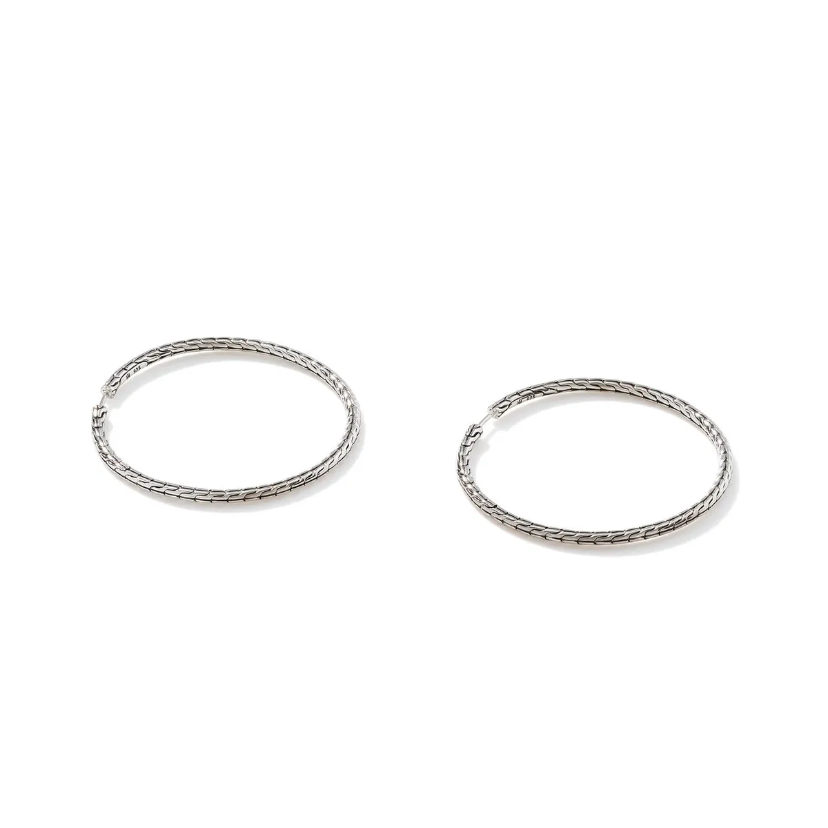 Classic Chain Silver Large Hoop Earrings by John Hardy