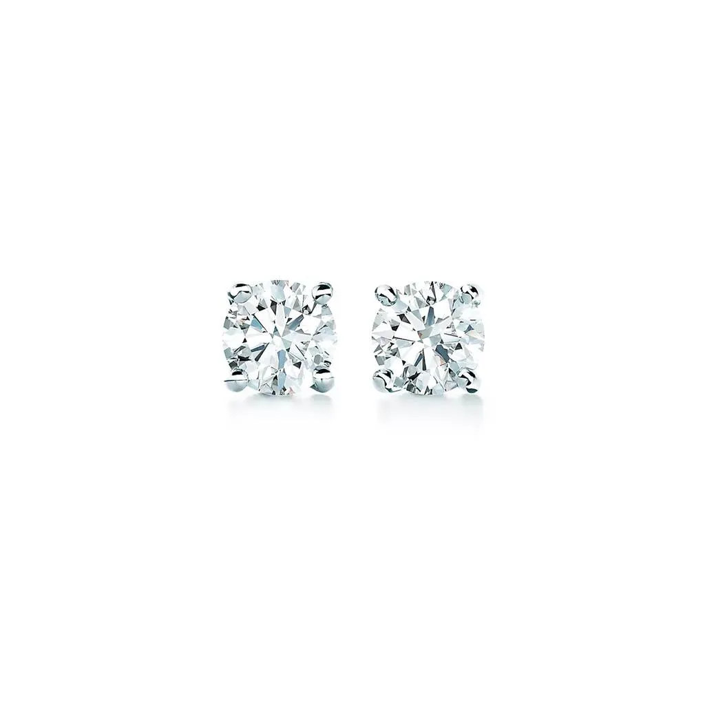 14K White Gold 4 Prong Diamond Studs 1/4 STUD4