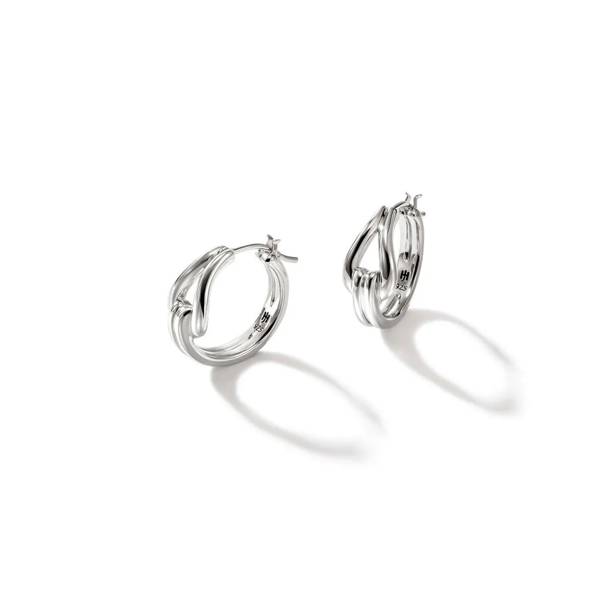 Surf Sterling Silver Small Hoop Earrings by John Hardy
