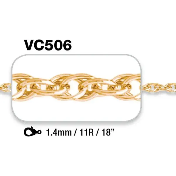 18 Inch Gold Filled Rope Chain 001-660-00360