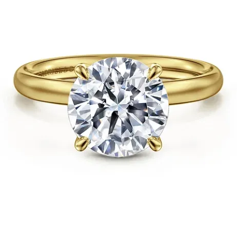 Yellow Gold Semi-Mount Engagement Ring