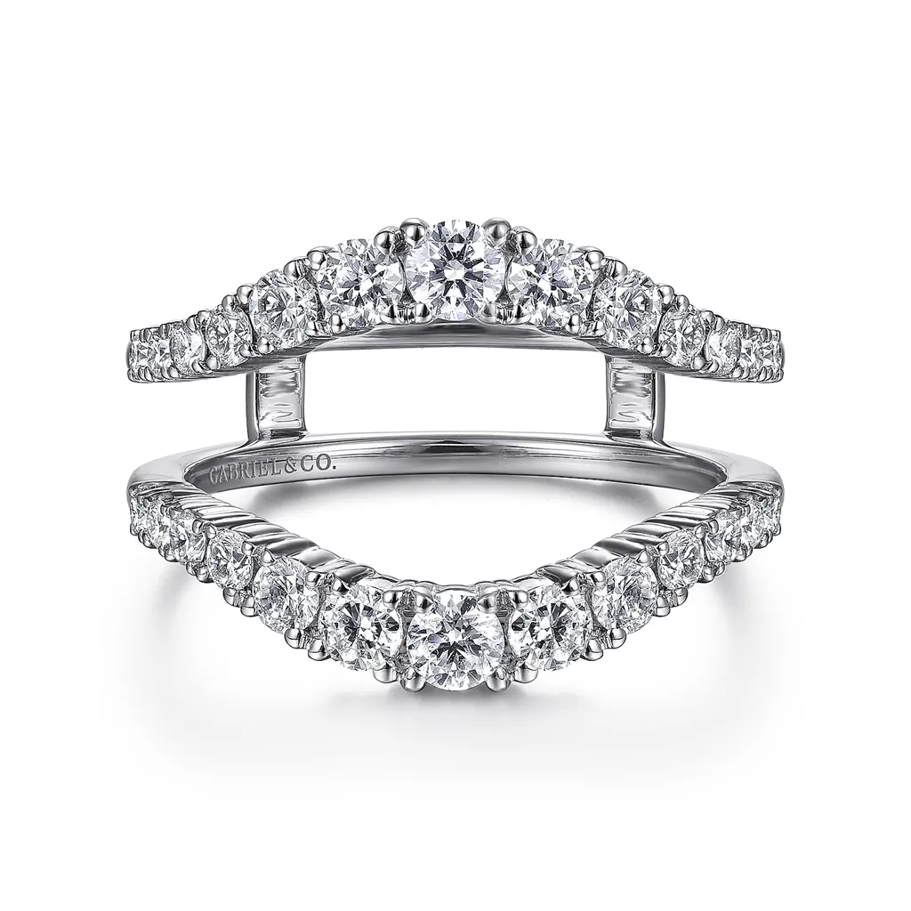 Gabriel & Co. Dina Curved Diamond Ring Guard