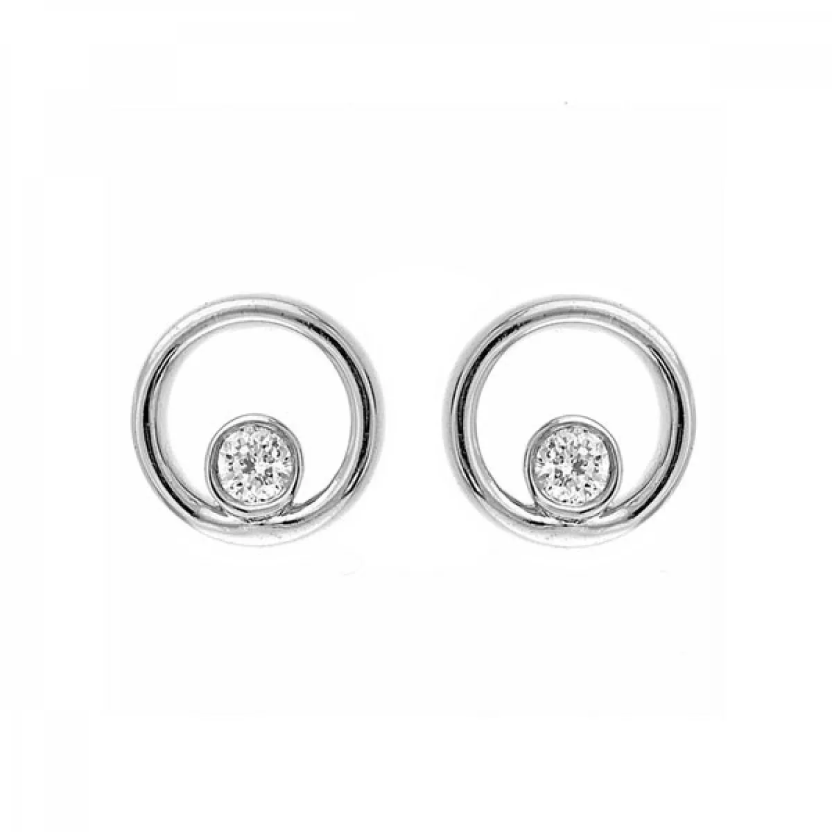 Sterling Silver 0.10cttw Diamond Earrings