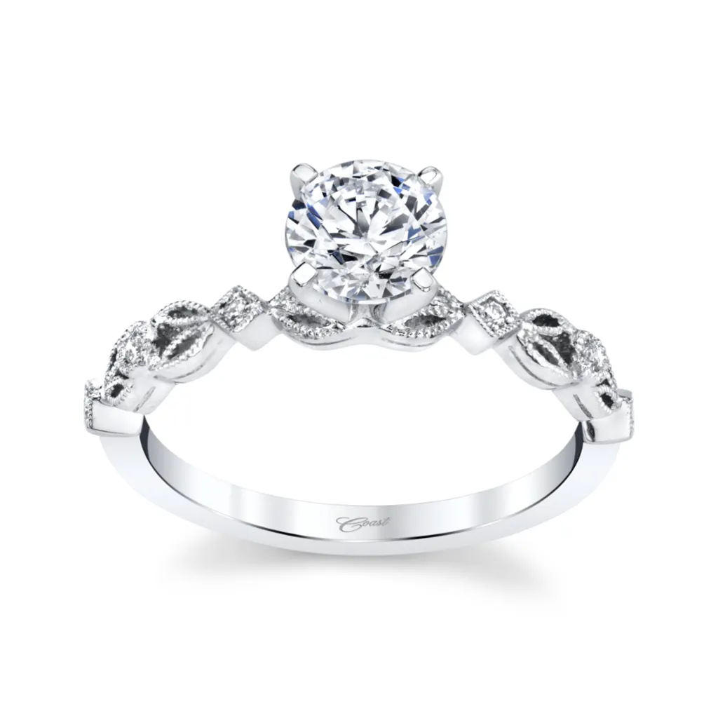 Coast Diamond Milgrain Vintage Filigree Ring Mounting