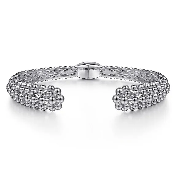 Sterling Silver Bujukan Hinged Bracelete
