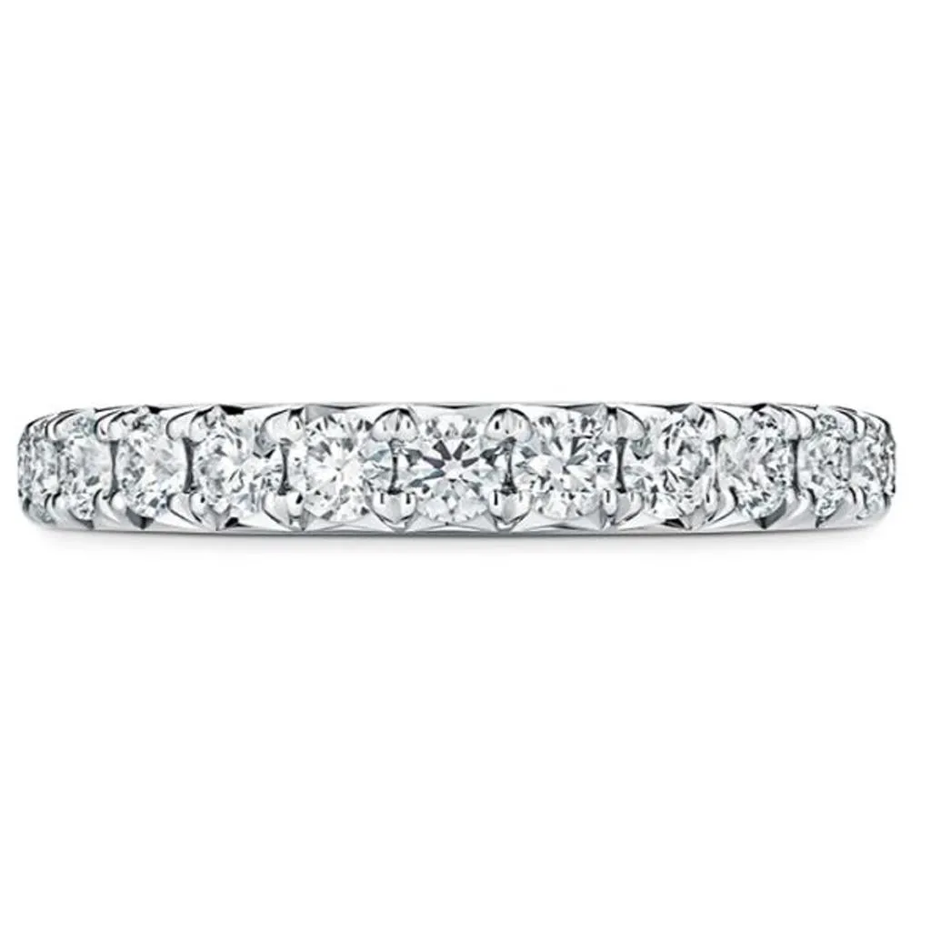 Hearts on Fire Platinum Vela French Pave Diamond Band UU2642PTGHV0306500