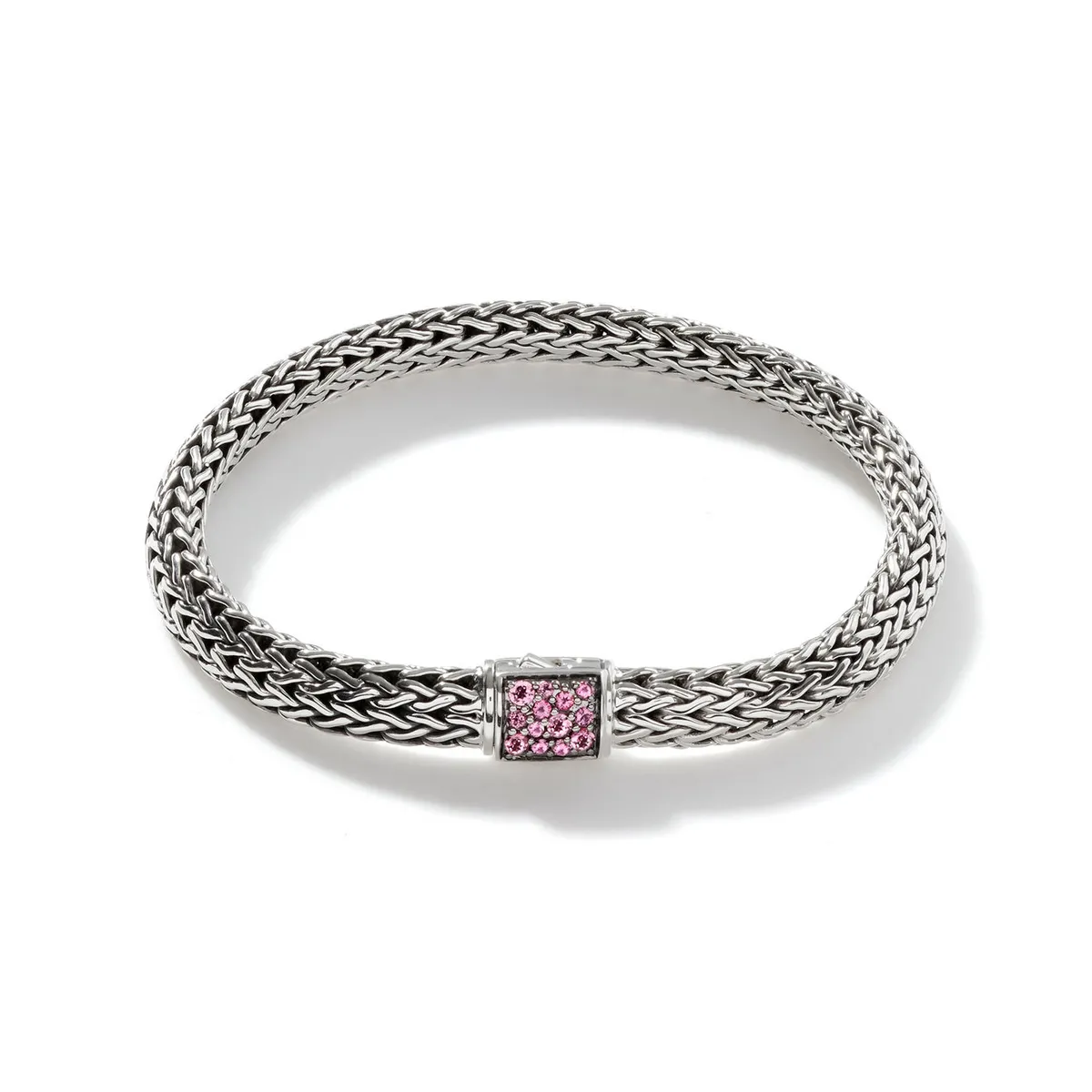 Icon Silver Reversible Bracelet with Black Sapphire & Pink Tourmaline by John Hardy