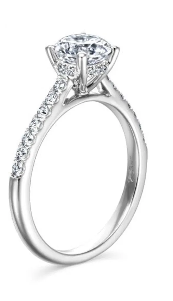 Coast Diamond Hidden Diamond Halo Fishtail Engagement Ring Mounting
