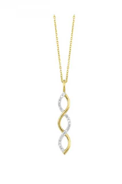 10K Yellow Gold 0.83cttw I1 H-I Diamond Pendant