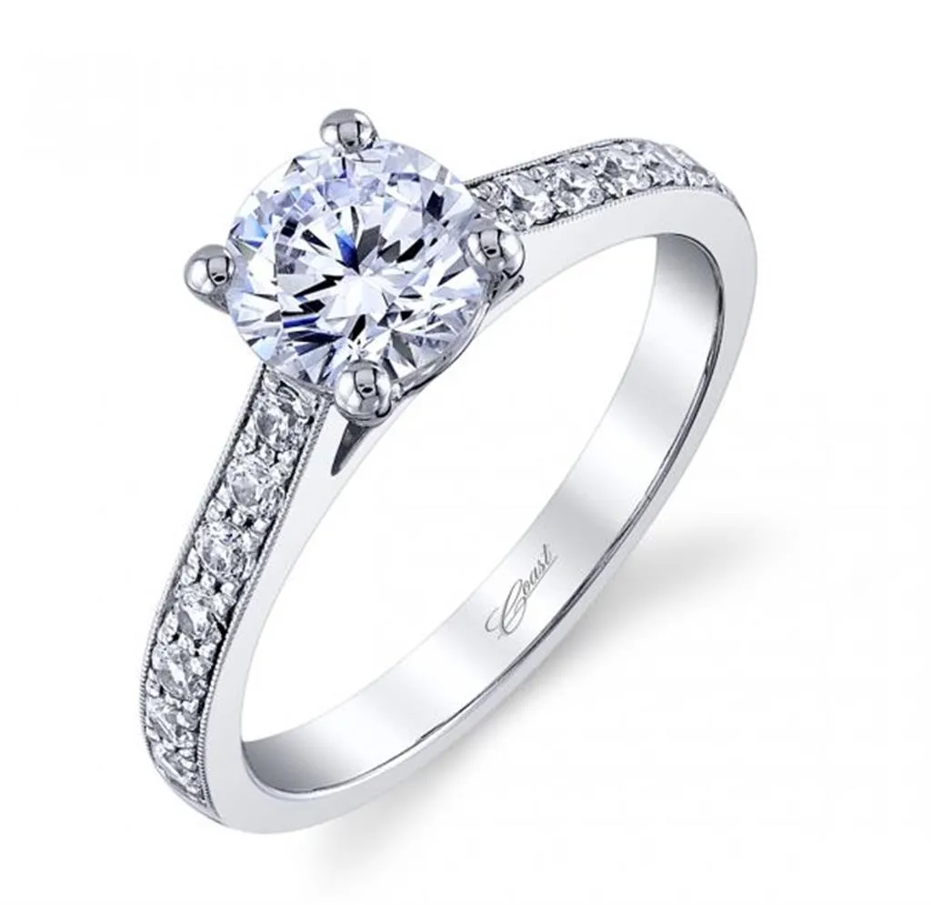 Coast Diamond Milgrain Diamond Engagement Ring Mounting